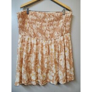 NWT Torrid - Tube top - Woman's Plus 3x - Orange White Floral